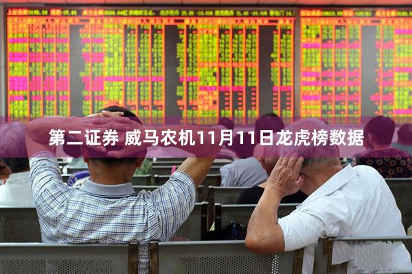 第二证券 威马农机11月11日龙虎榜数据